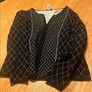 Reversible Elegant Black Diamond Pattern Jacket